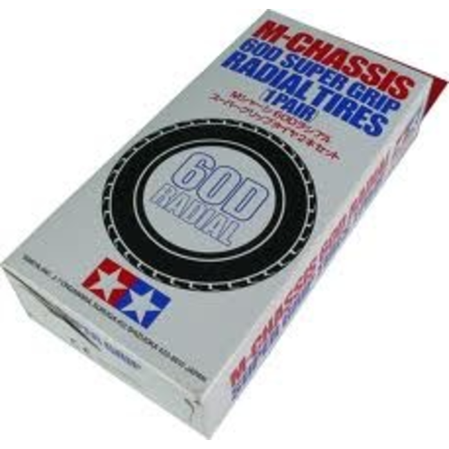 TAMIYA 60D RADIAL SUPER GRIP FOR M-CHASSIS CARS IN ZIP SEAL BAG