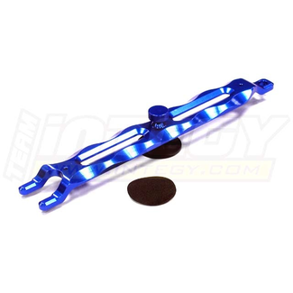 INTEGY INTEGY BILLET MACHINED UNIVERSAL BATTERY HOLD DOWN FOR TRAXXAS 1/10 SLASH 4 X 4 & SLASH 2WD  T8536 SILVER & BLUE