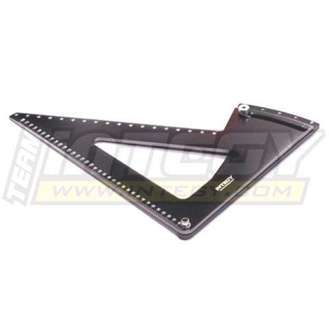 INTEGY ALLOY 180MM CAMBER GAUGE + RIDE HEIGHT GAUGE FOR 1/18 MONSTER TRUCK & 1/5 C23057BLUE