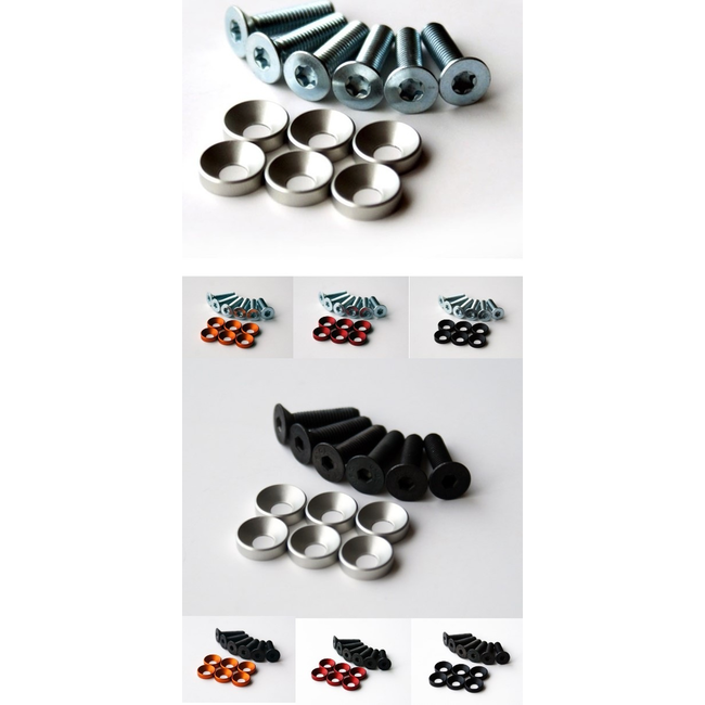 DDM UBER RC ENGINE MOUNT WASHERS W/TORX BOLTS FOR HPI BAJA 5B/5T RED