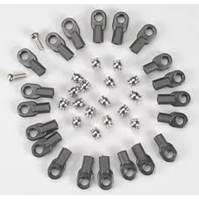TRAXXAS ROD ENDS (16 LONG & 4 SHORT) HOLLOW BALL CONNECTORS (18)/ BALL SCREWS  1942