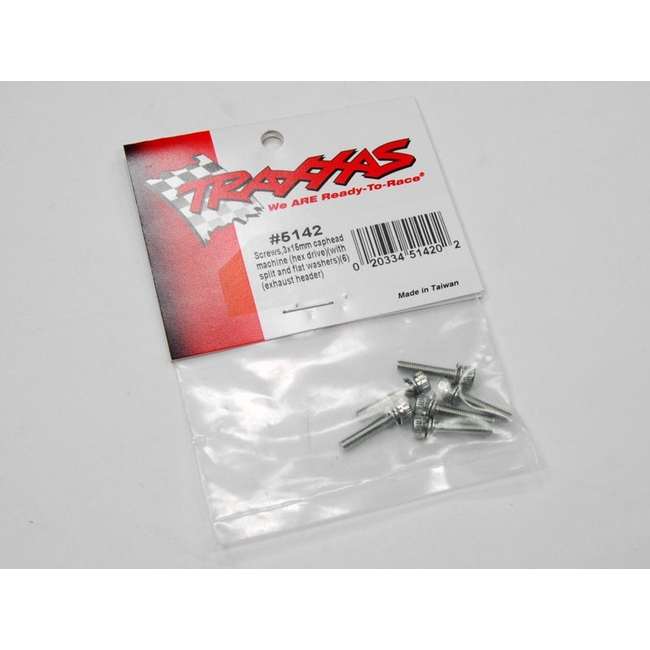 TRAXXAS SCREWS 3 X 15MM CAPHEAD MACHINE   5142