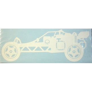 DDM DUDA DESIGNS HPI BAJA 5B DECAL 15" LONG WHITE