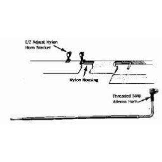 DUBRO DUBRO HEAVY DUTY EZ ADJUSTABLE STRIP AILERON HORN SET  558