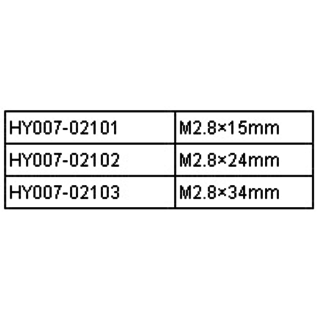 HY ALUMINIUM CONTROL HORN W.BASE 34 x 2.8 ( 2pk ) ( OLD CODE HY072103 )