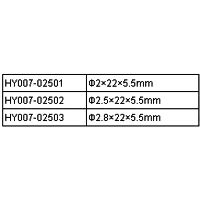 HY BALL BEARING PUSHROD END 22 x 5.5 x 2.0mm ( 2pk ) ( OLD CODE HY072501 )