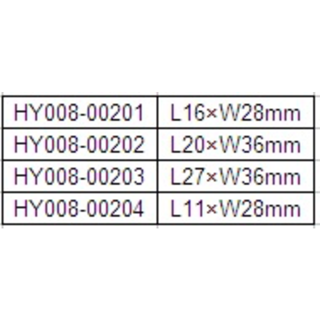 HY NYLON FLAT HINGE PINNED 20 x 36 ( 15pk ) ( OLD CODE HY080202 )