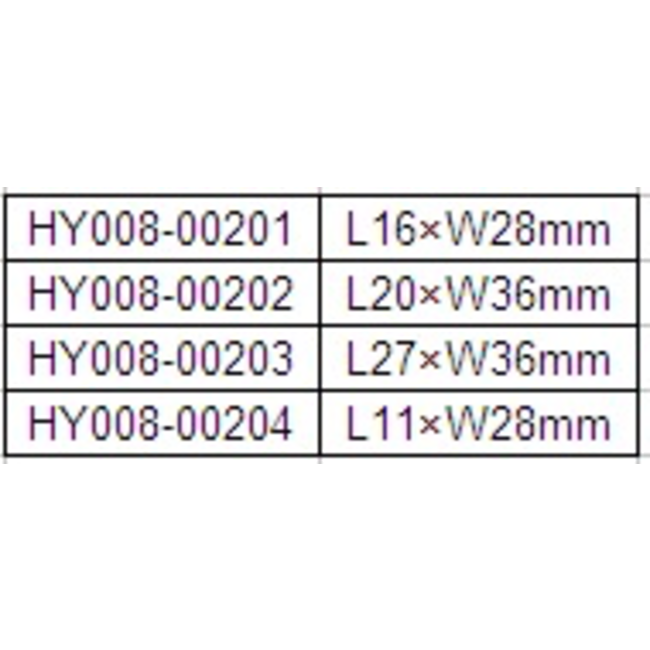 HY NYLON FLAT HINGE PINNED 27 x 36 ( 15pk ) ( OLD CODE HY080203 )