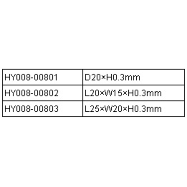 HY CA FABRIC HINGE 15 x 0.3 R (25PK) ( OLD CODE  HY080801 )