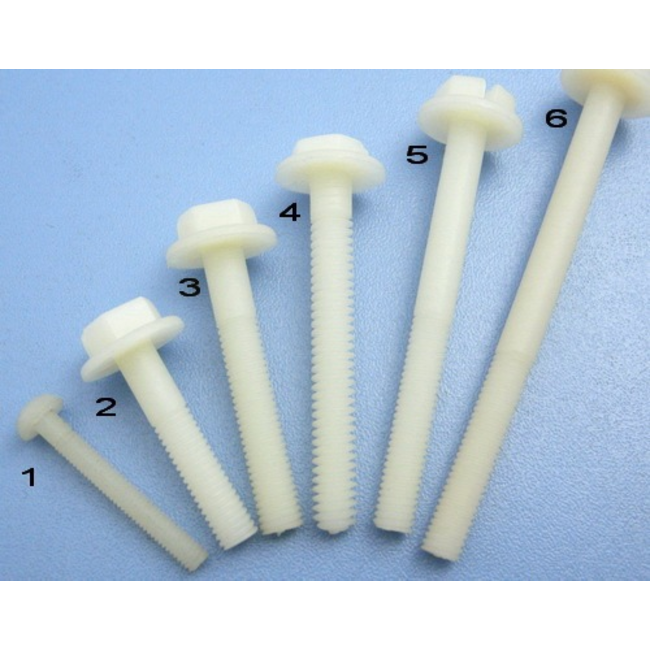 HY NYLON SCREW 1/4i X 55mm, 6.25 X 55MM ( 10PK ) ( OLD CODE  HY090102 )