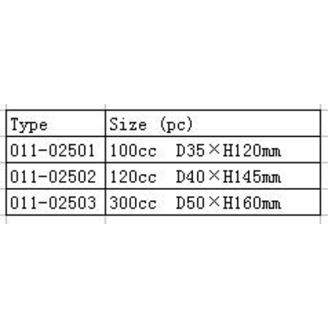 HY AIR CANNISTERS 120cc 40 x 140 ( OLD CODE HY112502 )