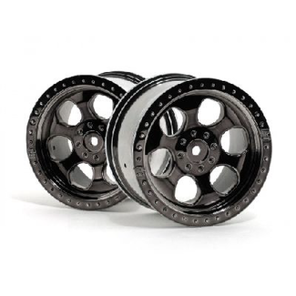 HPI HPI 6-Spoke Wheel Black Chrome (2)