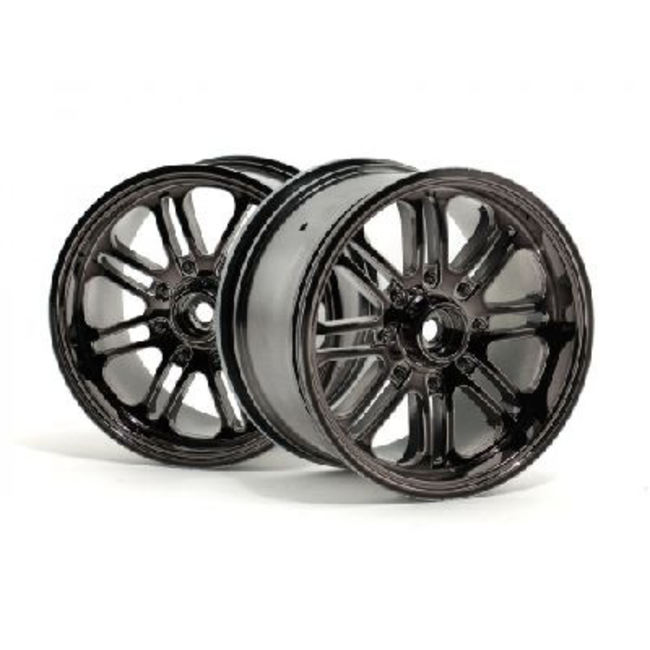 HPI 8-Spoke Wheel Black Chrome (2)