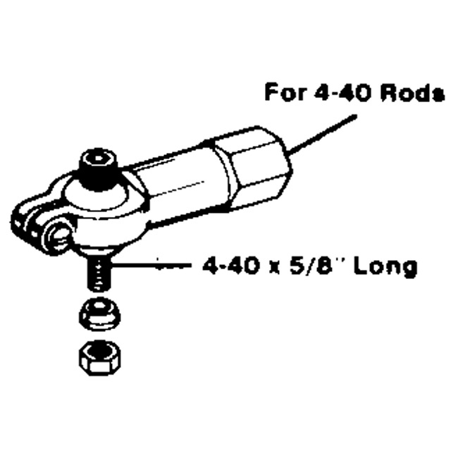 DUBRO 4-40 E/Z ADJUST THREADED BALL LINK  259