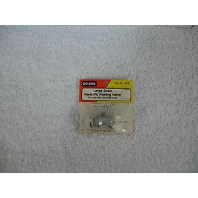 DUBRO LARGE SCALE KWIK-FILL FUELING VALVE FOR USE WITH GLO-FUEL ONLY