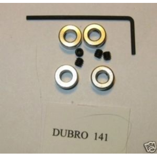 DUBRO DUBRO Dura Collars - 3/16 (4) COMPLETE WITH ALLEN WRENCH  141