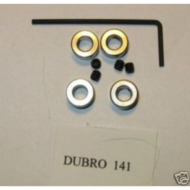 DUBRO Dura Collars - 3/16 (4) COMPLETE WITH ALLEN WRENCH  141