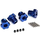 TRAXXAS WHEEL HUBS SPLINED 17MM BLUE ANODIZED  (4)  3 X 14MM PIN (4)  8654