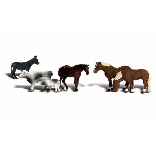WOODLAND SCENICS FARM ANIMALS HO SCALE A1888 (6 PCS)