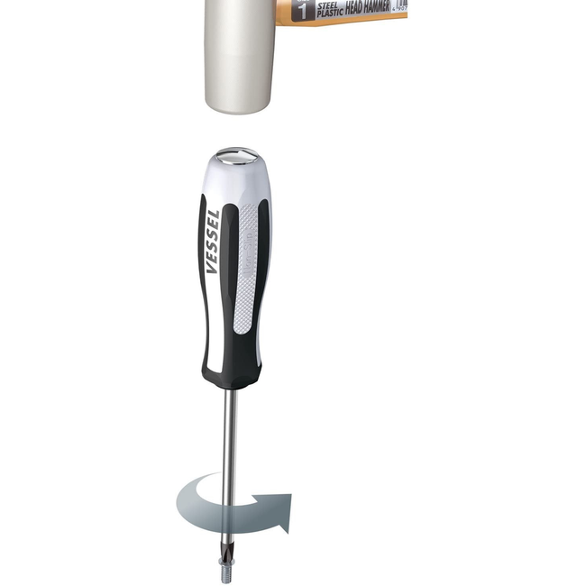 Vessel Megadora 980 Impacta P2x100 #2 Cross Point Impact Screwdriver   SUITS  ALL  JAPANESE  BRANDS