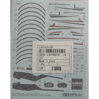 TAMIYA TAMIYA AP 1/12 Ducati 1199 Banigale S Tricolor Decal Sheet