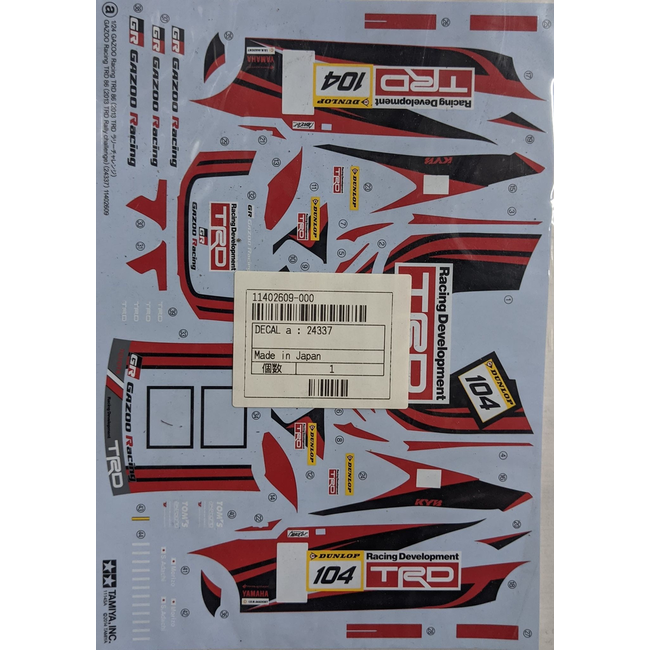 TAMIYA Decal a for 24337
