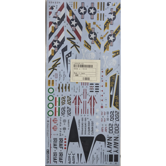 TAMIYA 61114 1/48 F-14A Tomcat decals Image 05
