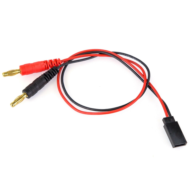ACE FUTABA RX CHARGE LEAD 600mm LONG 4mm BULLETS