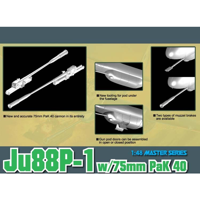 Dragon 5543 1/48 Junkers JU88P-1 Tank Buster Plastic Kit