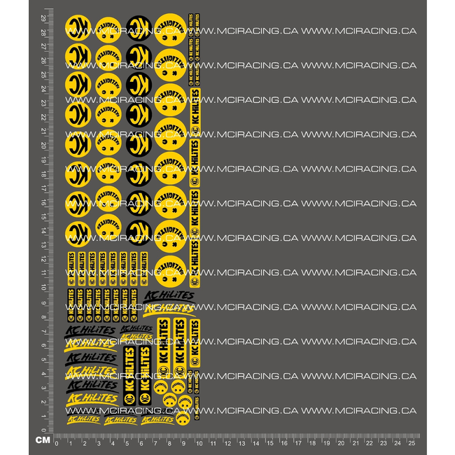 MCI 1/10th REPRODUCTION  KC LIGHTS V2 DECALS