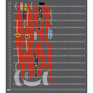 MCI REPRODUCTION DECALS MCI 1/10th REPRODUCTION  TAM 58083 - SAINT DRAGON RED DECALS