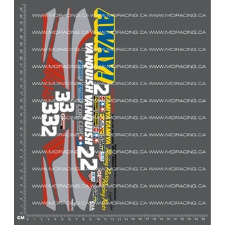 MCI REPRODUCTION DECALS MCI 1/10th REPRODUCTION  TAM 58076 - VANQUISH DECALS