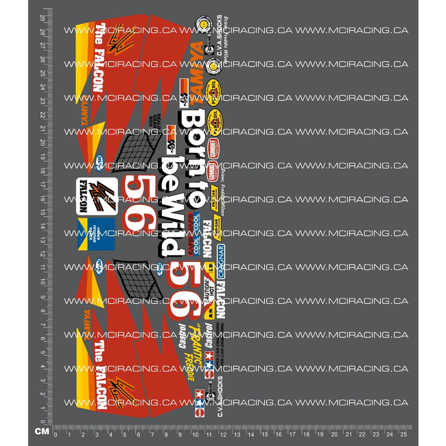 MCI 1/10th REPRODUCTION  TAM 58056 - FALCON DECALS