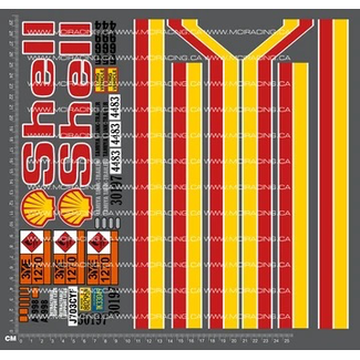 MCI REPRODUCTION DECALS MCI 1/14th REPRODUCTION  TAM - SHELL TANKER DECALS