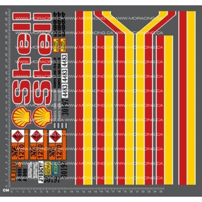 MCI 1/14th REPRODUCTION  TAM - SHELL TANKER DECALS