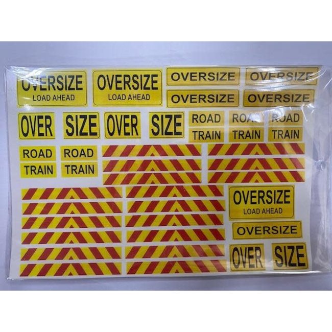 AUSLOWE OVERSIZEE ROAD TRAIN ETC  WATER SLIDE DECALS