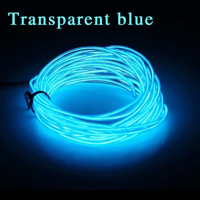 ACE 5M EL Wire Flexible Neon Glow Strip Lights Glasses Rope Power Pack Dance Party