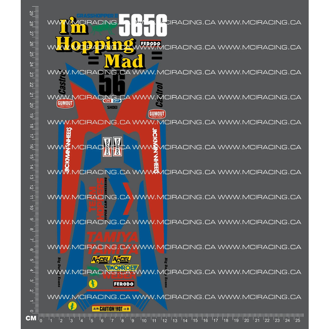 MCI 1/10th REPRODUCTION  TAM 58074 - GRASSHOPPER 2 DECALS