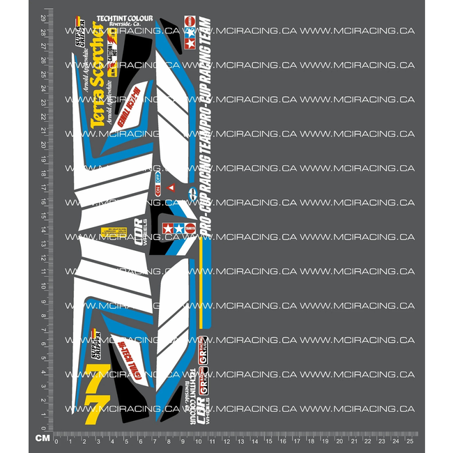 MCI 1/10th REPRODUCTION TAM 58075 - TERRA SCORCHER DECALS