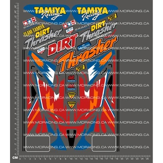 MCI REPRODUCTION DECALS MCI 1/10th REPRODUCTION TAM 58160 - DIRT THRASHER DECALS