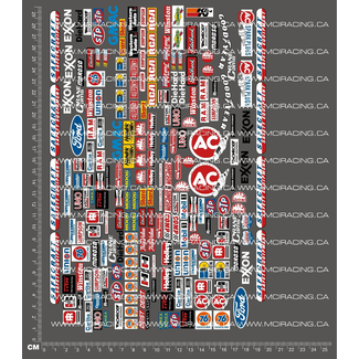 MCI REPRODUCTION DECALS MCI 1/10th NASCAR / MONSTER TRUCK - SPONSOR DECAL SHEET VERSION 2