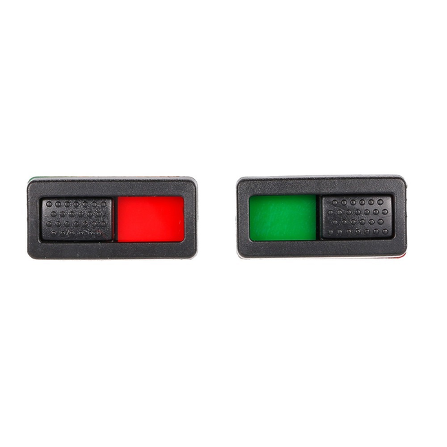 BATTERY INDICTAOR SLIDE  ( 2 PCE ) SLIDE TO RED WHEN FLAT  & GREEN WHEN CHARGED  DOUBLE SIDE TAPED TO YOUR BATTERY (  PLEASE NOTE  THIS IS A MANUAL OPERATION  NOT AUTOMATIC )