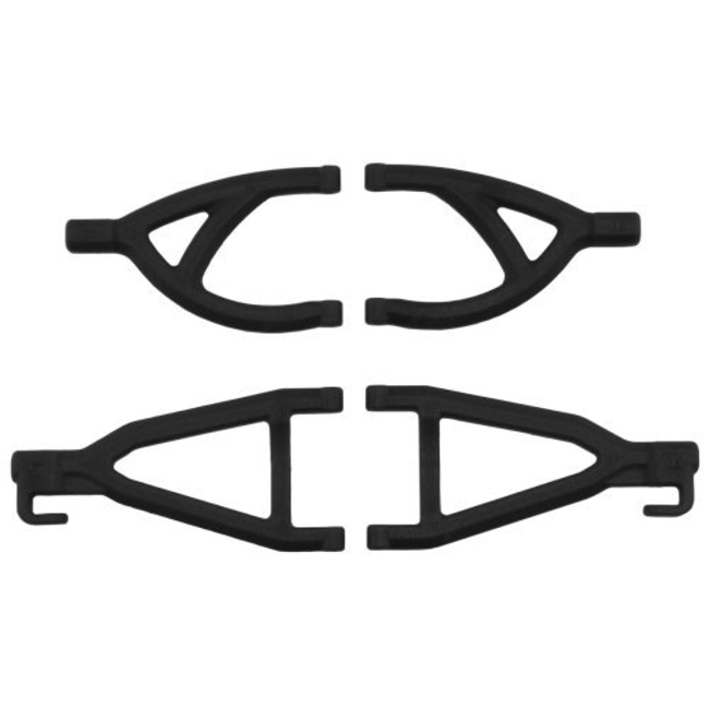 RPM BLACK REAR UPPER & LOWER A-ARM SET FOR TRAXXAS 1/16 E-REVO 80602