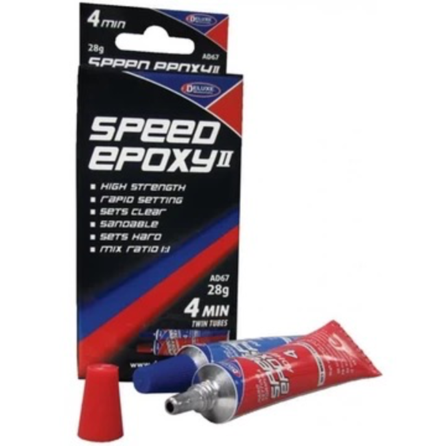 DELUXE MATERIALS AD67 SPEED EPOXY II 4 MIN 28g TUBES