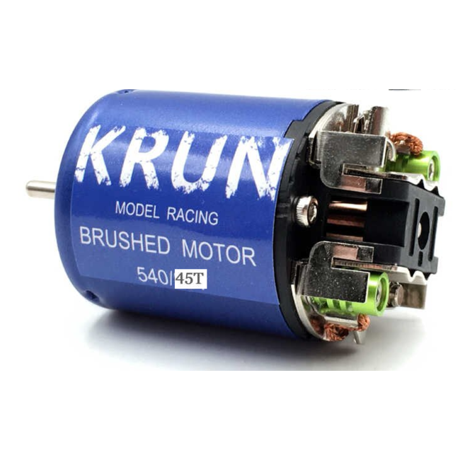 KRUN  RS540 MOTOR 45 TURN  TRUCK OR CRAWLER  USE ( Please note  wires are soldered to motor  )
