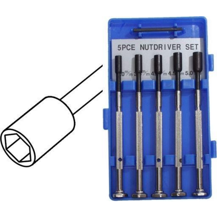 WES COMPONENTS NUT DRIVER SET 5PCS