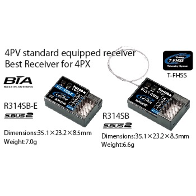 Futaba 4PM PLUS 2.4G inc R334SBs Receiver x2