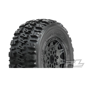 PROLINE PROLINE Trencher X SC 2.2"/3.0" M2 (Medium) Tires Mounted for DB8, Senton 6S, PRO-Fusion SC 4x4 and SC with 17mm Hex Conversions Front or Rear, Mounted on Raid Black Wheels