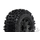 PROLINE Badlands 2.8" All Terrain Tires Mounted for Stampede 2wd & 4wd Front and Rear, Mounted on Raid Black 6x30 Removable Hex Wheels