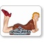 MOTOR HEADS 1/24 DARLENE LYING DOWN WITH LEGS UP  brown or green or blue dress   874932002377
